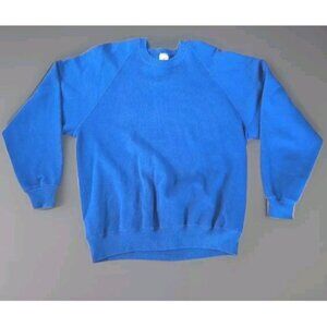 JERZEES Sweatshirt Y2K Navy Blue Blank Sweat Shirt Vintage Mens 2XL